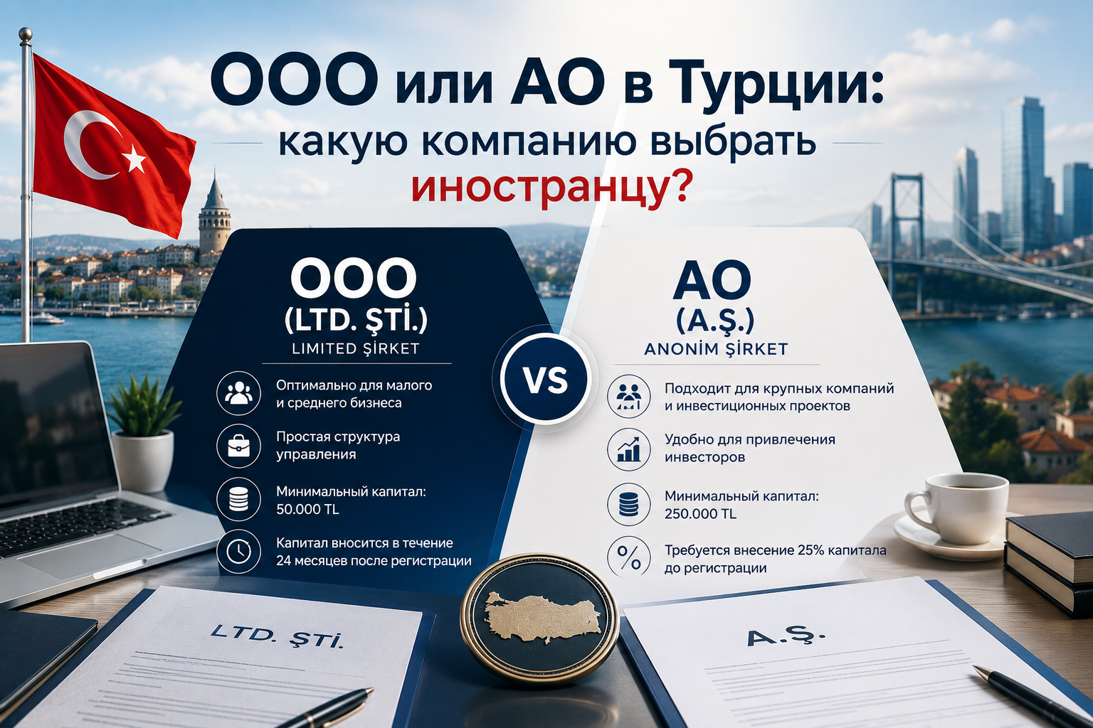 ООО или АО в Турции: какую компанию выбрать иностранцу?